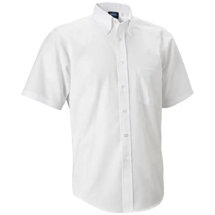 Short sleeve white dress shirts for men