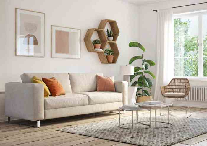 How to decorate a large family room wall