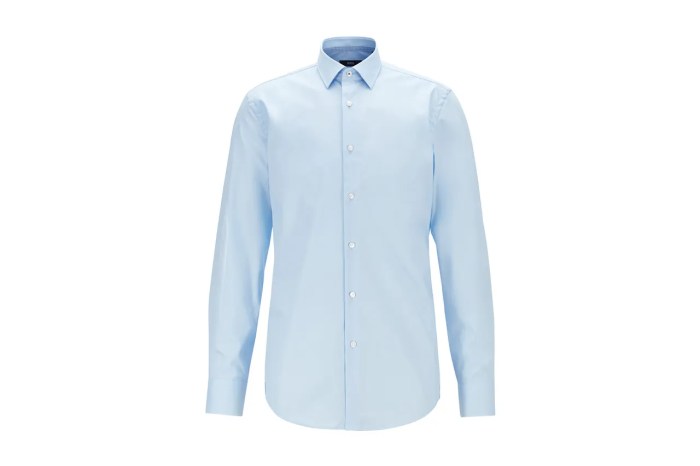 Men blue dress shirt