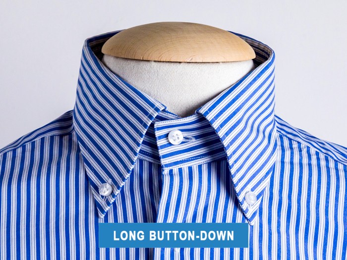 Men's button collar dress shirt