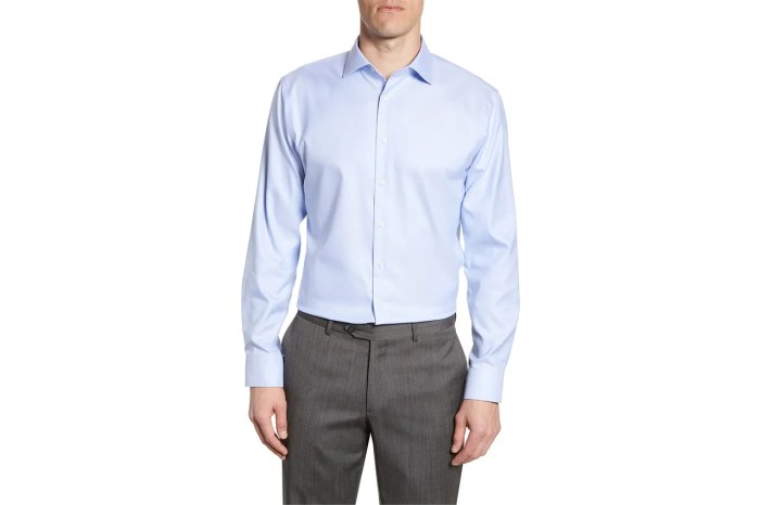 Men blue dress shirt