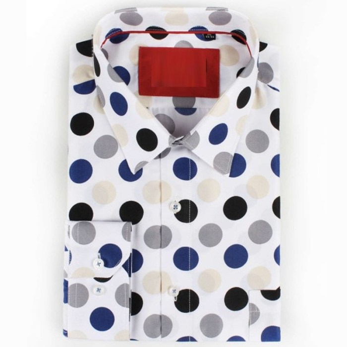 Polka dot shirt navy sleeve long pretty green horlock shirts mens