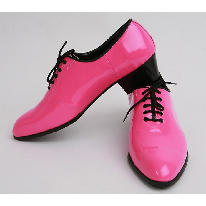 Prom mens pink dress shoes