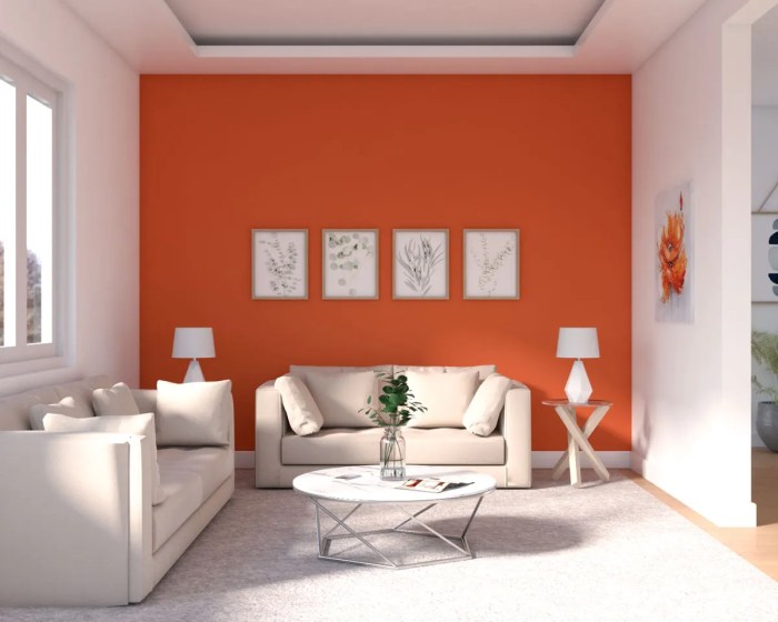 How to decorate an orange living room