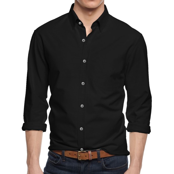 Men's button collar dress shirt